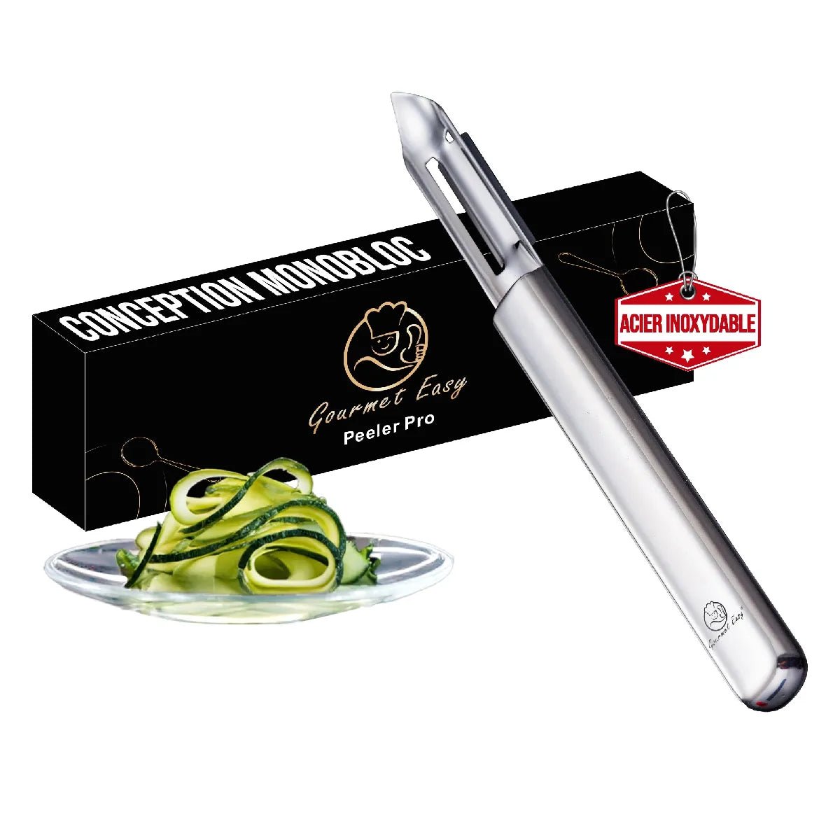 0ef1f5d0501c464887186642f9aba7ec.jpg Pelador de patatas y verduras acero inoxidable Gourmet Easy – Image 1
