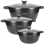 Olla Aluminio 28cm Cheffinger Negro