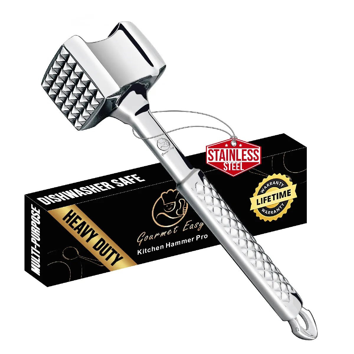 2b2ab1ad4c6847ac9ab0cdfc2a769ca5.jpg Ablandador de carne de acero inoxidable Gourmet Easy acero inoxidable – Image 1