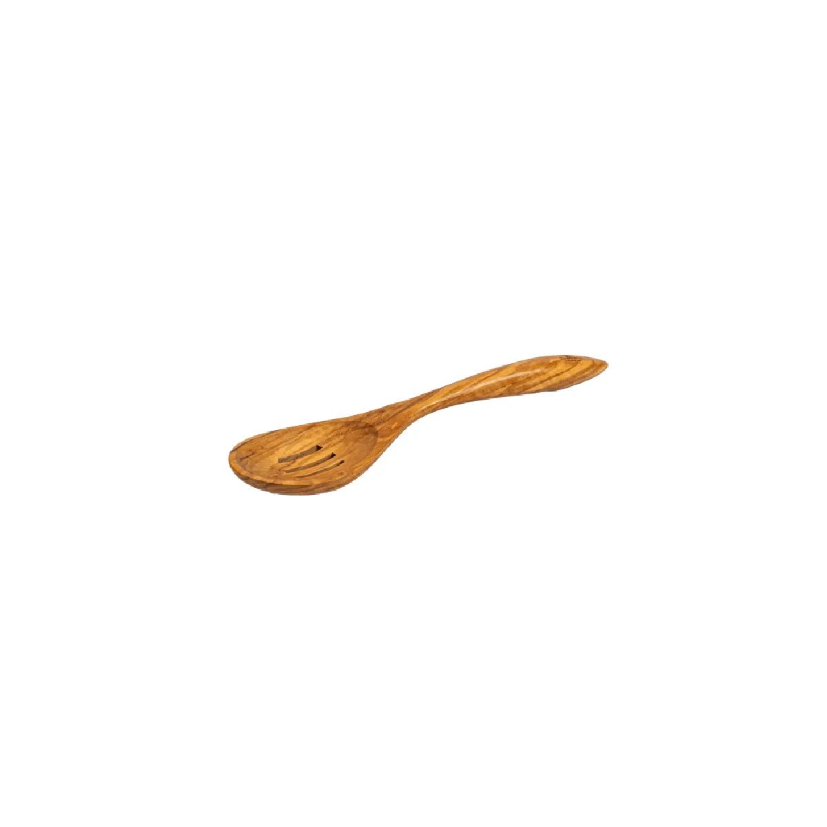 3ac939d61e8941a6a13405bdb1b150de.jpg Cuchara de servicio estriada Terra madera de olivo 33 cm Bérard Natural – Image 1