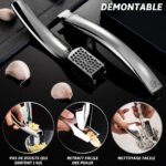 Prensa de ajos acero inoxidable Édition Cœur Gourmet Easy acero inoxidable – Image 3