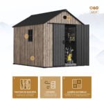 caseta jardín resina Hoggar Oak O60 MKR00013919285 – Image 2