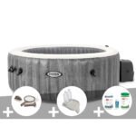 Kit spa hinchable Intex PureSpa Baltik Rond burbujas 4 Places MKR00014316471