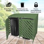 Cache Poubelle madera Monstershop verde Sauge MKR00001206029 – Image 4