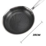 Sartén de acero inoxidable 28cm Cheffinger Plateado – Image 4