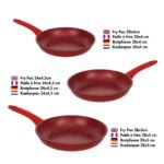Set de sartenes forjadas 28cm Herzberg Rojo – Image 3