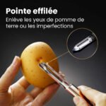 Pelador de patatas y verduras acero inoxidable Gourmet Easy – Image 3