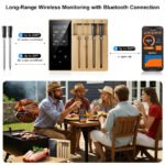 Termómetro inalámbrico Bluetooth para carne 4 Sondes ByteLike Bambou – Image 3