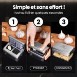 Prensa de ajos acero inoxidable 2-en-1 Gourmet Easy acero inoxidable – Image 2