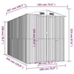 caseta de jardín metal antracita 6.85m² MKR00008317175 – Image 5