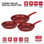 Set de sartenes forjadas 28cm Herzberg Rojo – Image 4