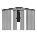 caseta de jardín metal acero Galvanisé gris MKR00008324441