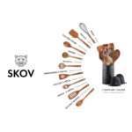 Set de utensilios de cocina de madera SKOV Bjorn 12 piezas – Image 3