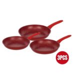 Set de sartenes forjadas 28cm Herzberg Rojo – Image 2