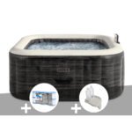 Kit spa hinchable Intex PureSpa Ardoise Carré burbujas 4 Places MKR00014316484