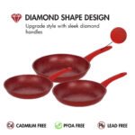 Set de sartenes forjadas 28cm Herzberg Rojo – Image 5