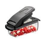 Cortador de verduras y patatas fritas acero inoxidable Treppo GEFU Negro 89471